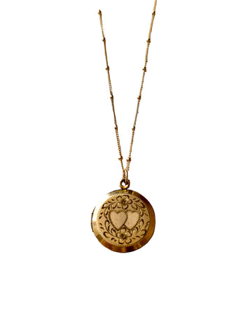 Vintage Round Heart Locket