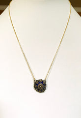 Vintage Portuguese Blue Enamel Necklace